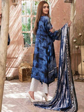 Load image into Gallery viewer, Tawakkal Fabrics 3pc Unstitched Embroidered Digital Printed Tie &amp; Dye Linen Suit D-6060
