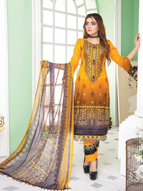 Almirah Unstitched Embroidered Printed Lawn Suit DA01