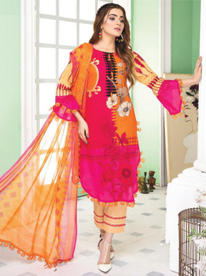 Almirah Unstitched Embroidered Printed Lawn Suit DA002