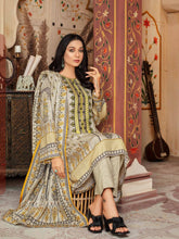 Load image into Gallery viewer, SANJ 3pc Unstitched Embroidered Digital Printed Premium Winter Khaddar Suit S-02
