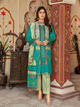 Load image into Gallery viewer, SANJ 3pc Unstitched Embroidered Digital Printed Premium Winter Khaddar Suit S-03
