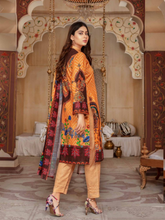 Load image into Gallery viewer, SANJ 3pc Unstitched Embroidered Digital Printed Premium Winter Khaddar Suit S-05
