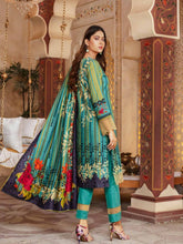 Load image into Gallery viewer, SANJ 3pc Unstitched Embroidered Digital Printed Premium Winter Khaddar Suit S-07
