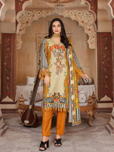 Load image into Gallery viewer, SANJ 3pc Unstitched Embroidered Digital Printed Premium Winter Khaddar Suit S-09
