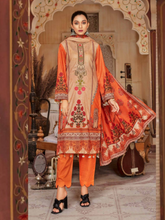 Load image into Gallery viewer, SANJ 3pc Unstitched Embroidered Digital Printed Premium Winter Khaddar Suit S-10
