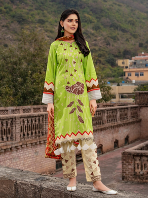 Bin Dawood Tania 3pc Unstitched Embroidered Digital Printed Lawn Suit D‐05