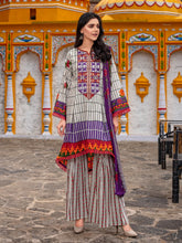 Load image into Gallery viewer, Bin Dawood Tania 3pc Unstitched Embroidered Digital Printed Lawn Suit D‐08
