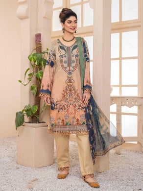 Bin Dawood Zara Sara 3pc Unstitched Embroidered Digital Printed Luxury Lawn Suit DZS-05