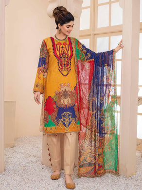 Bin Dawood Zara Sara 3pc Unstitched Embroidered Digital Printed Luxury Lawn Suit DZS-07