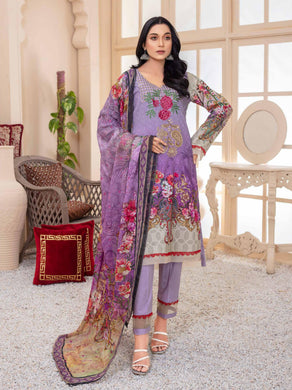Bin Dawood Zara Sara 3pc Unstitched Embroidered Digital Printed Luxury Lawn Suit DZS-09