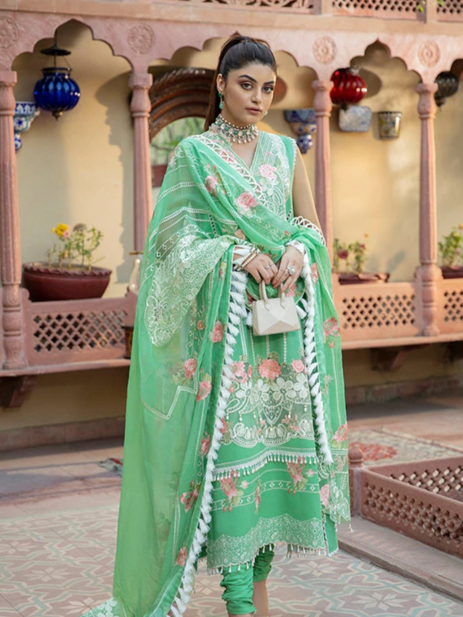 Bin Ilyas Dastak 3pc Unstitched Luxury Embroidered Festive Lawn Suit D11-B