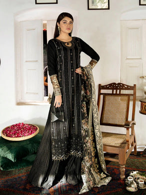 Bin Ilyas Dastak 3pc Unstitched Luxury Embroidered Festive Lawn Suit D15-A