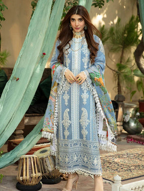 Bin Ilyas Dastak 3pc Unstitched Luxury Embroidered Festive Lawn Suit D17-B