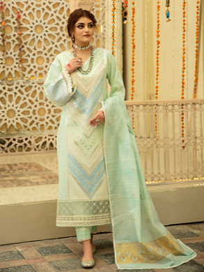 Bin ilyas ‐ Mor Mahal Ki Raniyan Unstitched Luxury Suit - MMR 005B