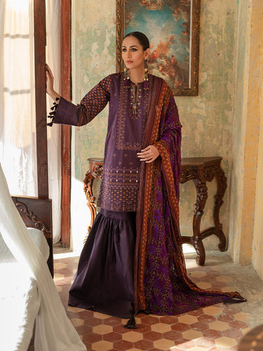 Salitex Faustina 3pc Unstitched Heavy Embroidered Luxury Lawn Suit WK-00992AUT