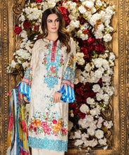 Load image into Gallery viewer, Five Star 3 pc Unstitched Embroidered Printed Premium Lawn Suit
