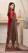 Load image into Gallery viewer, 3pc Unstitched Fancy Embroidered Chiffon Designer wear Dress - Tawakkal Fabrics

