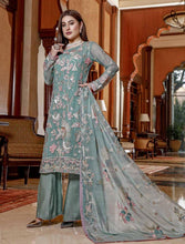 Load image into Gallery viewer, 3pc Unstitched Luxury Embroidered Fancy Chiffon dress by Moti&#39;s
