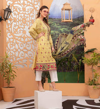 Load image into Gallery viewer, 3 pc Unstitched Embroidered Jacquard Lawn Suits by Tawakkal Fabrics
