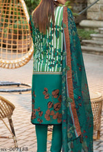 Load image into Gallery viewer, Oznur Salitex 3 pc Unstitched Embroidered Gold Print Lawn Suit
