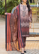 Load image into Gallery viewer, Oznur Salitex 3 pc Unstitched Embroidered Gold Print Lawn Suit

