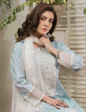 Load image into Gallery viewer, 3 pc Unstitched Embroidered Jacquard Lawn Suits by Tawakkal Fabrics
