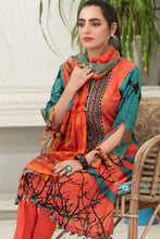 Load image into Gallery viewer, 3 pc Unstitched Embroidered Printed Lawn Suits by Tawakkal Fabrics
