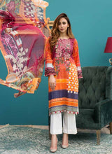 Load image into Gallery viewer, 3 pc Unstitched Digital Printed Embroidered Lawn Suit by Rashid-Tex
