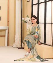 Load image into Gallery viewer, 3 pc Unstitched Schiffli Embroidered Lawn Suit by Tawakkal Fabrics
