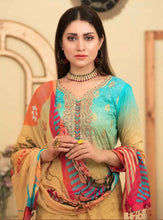 Load image into Gallery viewer, 3 pc Unstitched Schiffli Embroidered Lawn Suit by Tawakkal Fabrics
