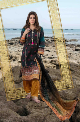 3 pc Unstitched Embroidered Chunri Printed Lawn Suit by Tawakkal Fabrics