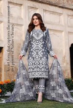 Load image into Gallery viewer, 3 pc Semi-stitched Embroidered Jacquard Lawn Suit by Motis
