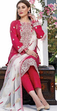 Load image into Gallery viewer, 3 pc Semi-stitched Embroidered Jacquard Lawn Suit by Motis
