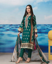 Load image into Gallery viewer, 3 pc Unstitched Embroidered Printed Lawn Suiting - Tawakkal Fabrics

