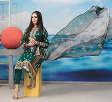 Load image into Gallery viewer, 3 pc Unstitched Embroidered Printed Lawn Suiting - Tawakkal Fabrics
