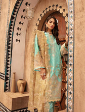 Load image into Gallery viewer, 3 pc Unstitched Fancy Embroidered Jacquard Lawn Suit by Muscari
