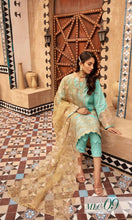 Load image into Gallery viewer, 3 pc Unstitched Fancy Embroidered Jacquard Lawn Suit by Muscari
