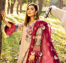 Load image into Gallery viewer, Raabi 3 pc Unstitched Luxury Embroidered Fancy Lawn Suit
