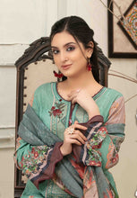 Load image into Gallery viewer, 3 pc Unstitched Embroidered Printed Lawn Suit by Tawakkal Fabrics
