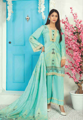 3 pc Unstitched Broshia Banarsi Jacquard Lawn Suit by Rashid-Tex