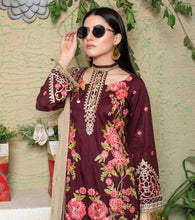 Load image into Gallery viewer, 3 pc Unstitched Fully Embroidered Luxury Cotton Suit
