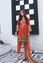 Load image into Gallery viewer, 3 pc Unstitched Digital Printed Embroidered Lawn Suit by Rashid-Tex
