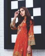 Load image into Gallery viewer, 3 pc Unstitched Digital Printed Embroidered Lawn Suit by Rashid-Tex
