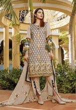 Load image into Gallery viewer, 3 pc Unstitched Luxury Embroidered Fancy Lawn Suit by Motis
