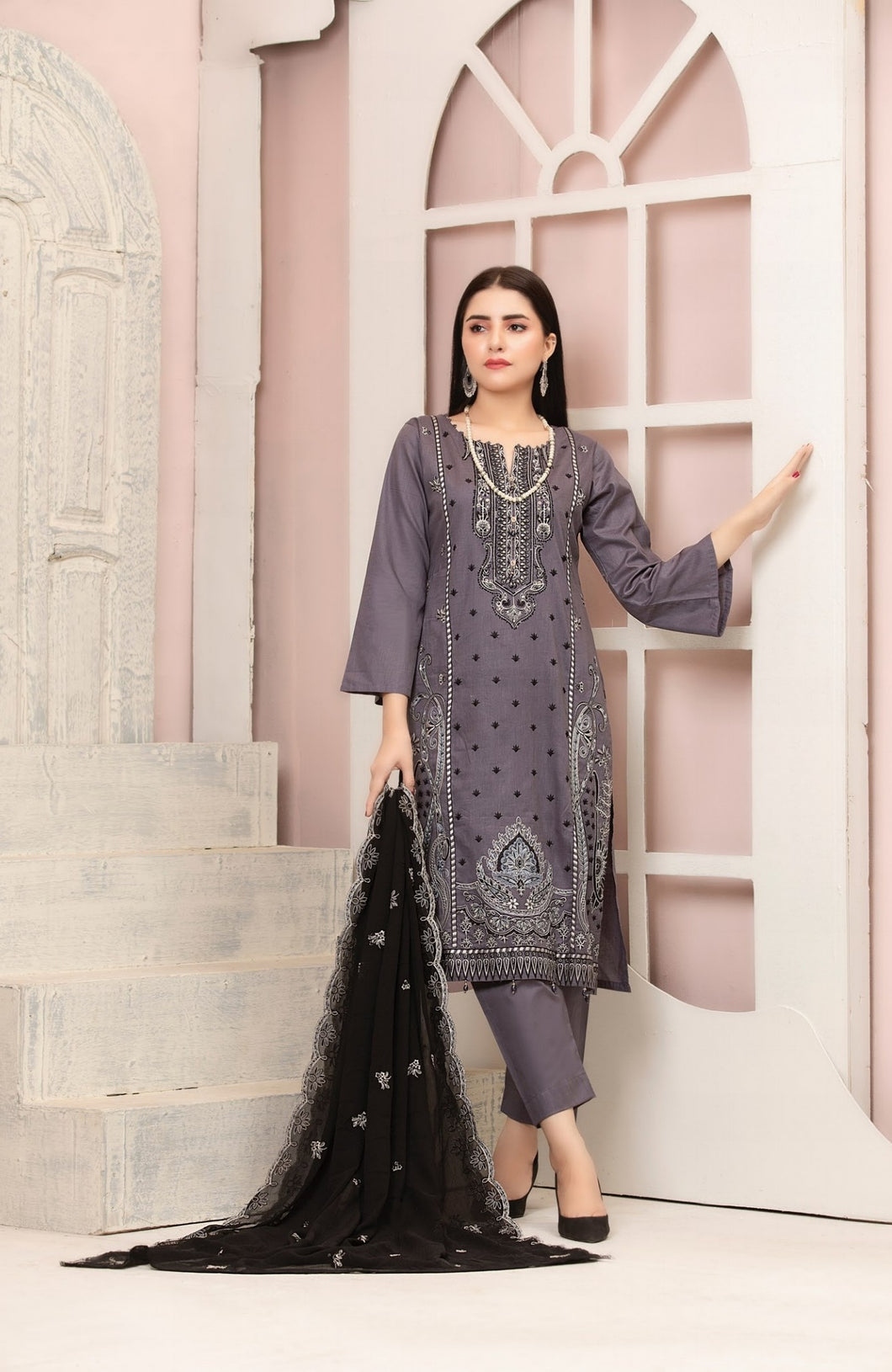 Bin Hameed 3 pc Unstitched Luxury Embroidered Fancy Lawn Suit