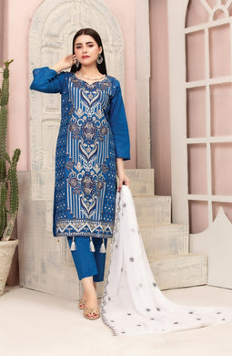Bin Hameed 3 pc Unstitched Luxury Embroidered Fancy Lawn Suit