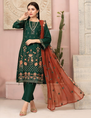 Bin Hameed 3 pc Unstitched Luxury Embroidered Fancy Lawn Suit