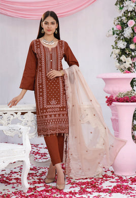 Bin Hameed 3 pc Unstitched Heavy Embroidered Fancy Lawn Suit