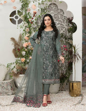 Load image into Gallery viewer, 3 pc Unstitched Embroidered Fancy Jacquard Lawn Suit by Tawakkal Fabrics
