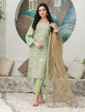 Load image into Gallery viewer, 3 pc Unstitched Embroidered Fancy Jacquard Lawn Suit by Tawakkal Fabrics

